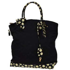 Authenticity Guarantee LOUIS VUITTON Rocklt MM Nylon Dots Infinity Black Monogra